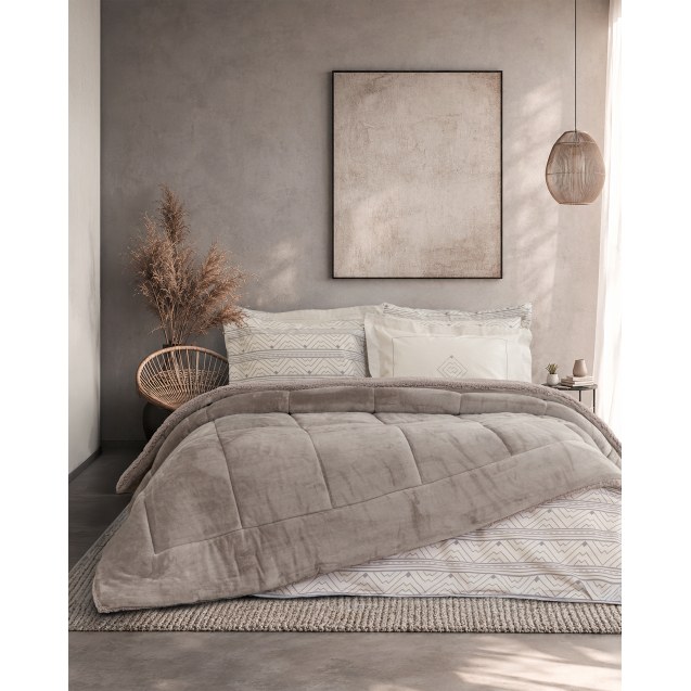 Κουβερτοπάπλωμα Μονό Nima Cira Cigar Beige 160x220