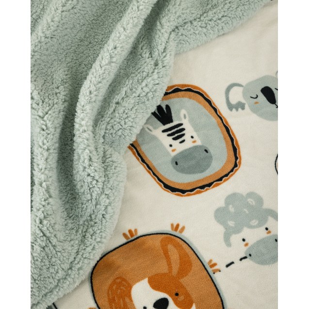 Παιδική Κουβέρτα fleece Μονή Nima Zooland 160x220