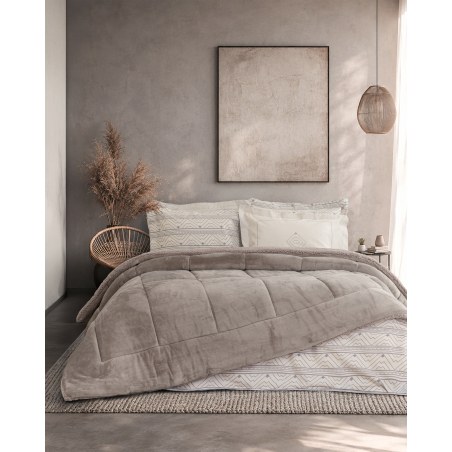 Κουβερτοπάπλωμα Υπέρδιπλο Nima Cira Cigar Beige 220x240