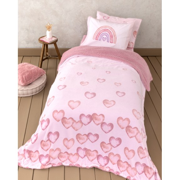 Παιδική Κουβέρτα fleece Μονή Nima Hearty 160x220