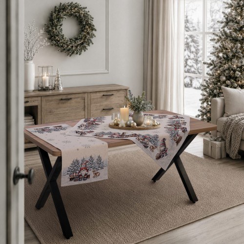 Τραπεζομάντηλα Anesis Home - ΣΗΜΑΝΤΙΚΟ: Σε περίπτωση διαφοράς τιμής από το κατάστημα ισχύει παντα και μόνο η τιμή του καταστήματος Καρέ & Τραβέρσα Teoran Herman (Σετ 2τεμ-) - 100x100cm &