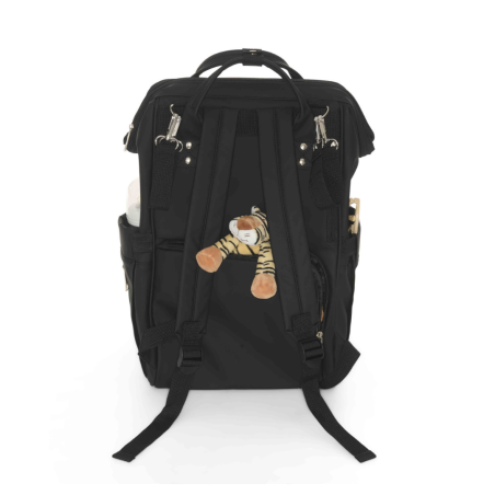 Τσάντα Αλλαξιέρα Backpack Dooky Μαύρη (Διαθέτει Ματ Αλλαγής Πάνας) 15L DK-5128208