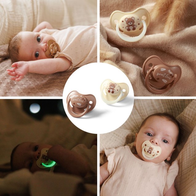 Ανατομικές πιπίλες σιλικόνης BabyOno Sweet Love...