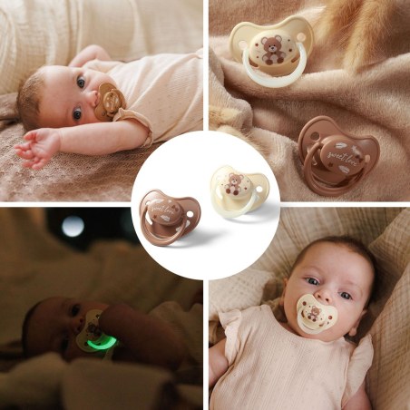 Ανατομικές πιπίλες σιλικόνης BabyOno Sweet Love BN1670/01