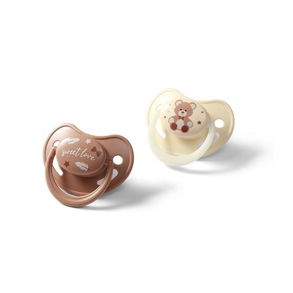 Ανατομικές πιπίλες σιλικόνης BabyOno Sweet Love BN1670/01