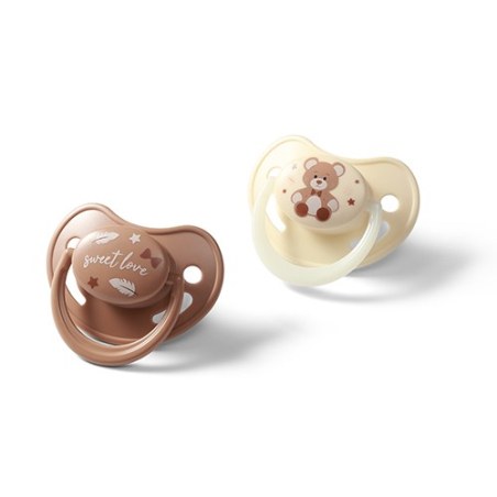 Ανατομικές πιπίλες σιλικόνης BabyOno Sweet Love BN1670/01