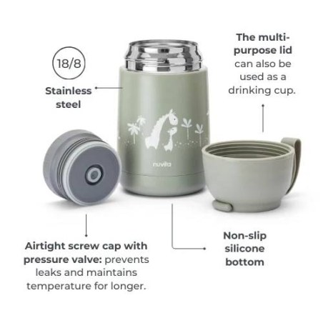 Θερμικό Χαλύβδινο Δοχείο Τροφίμων 620ml Nuvita 4475