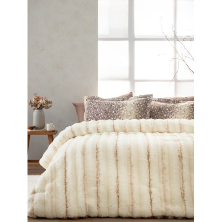 Κουβερτοπάπλωμα Υπέρδιπλο Palamaiki Kely Ivory 220x240
