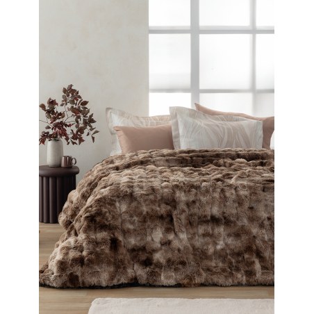 Κουβερτοπάπλωμα Υπέρδιπλο Palamaiki Mina Beige 220x240