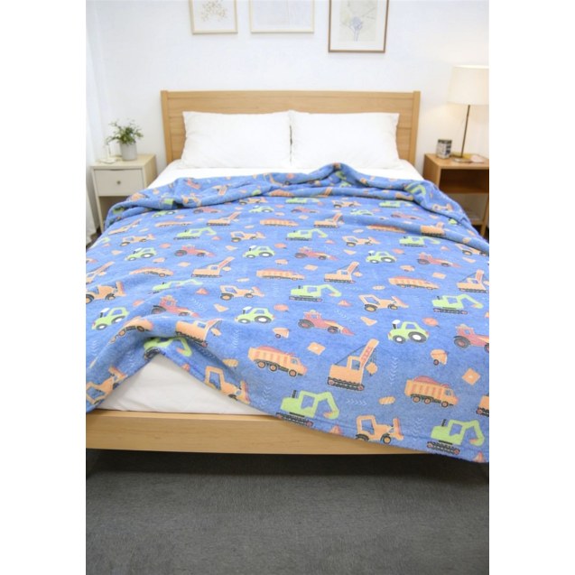 Παιδική Κουβέρτα Fleece Φωσφοριζέ Μονή Dimcol...