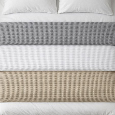 Κουβερτα Πικε Sanforized Υπερδιπλη 225Χ240 Adam Home (260Gsm) - Grey