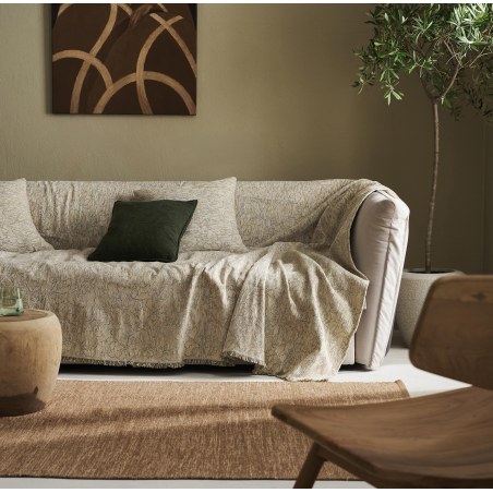 Ριχτάρι Τετραθέσιου Gofis Home Aradia 20-07-430-4/07 Weed Beige 180x350