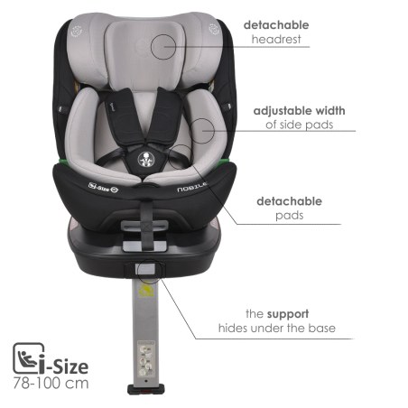Παιδικό Κάθισμα Αυτοκινήτου Bebe Stars Nobile i-Size 360° (40-150 cm) Black 924-187