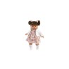 Κούκλα 33 cm Καστανή με Ροζ Φόρεμα Llorens Dolls LIO-33166