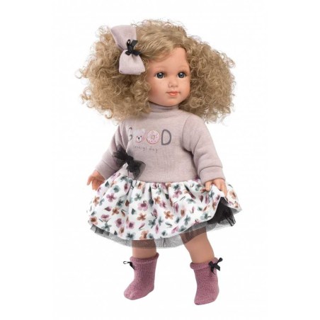 Κούκλα Elena 35 cm Ξανθιά με Μπούκλες Llorens Dolls LIO-53549