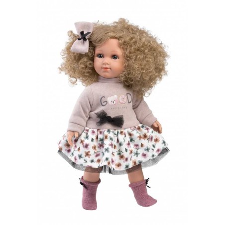 Κούκλα Elena 35 cm Ξανθιά με Μπούκλες Llorens Dolls LIO-53549