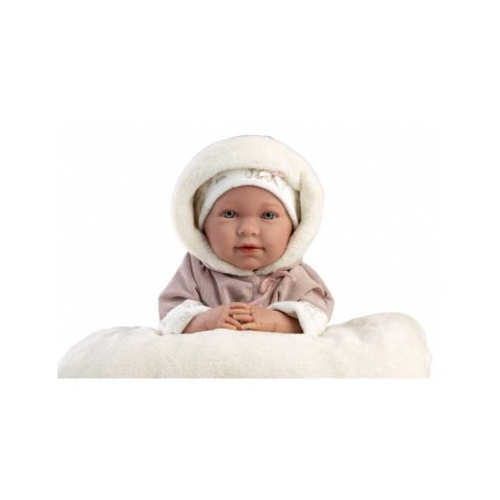 Κούκλα Newborn Κορίτσι 40 cm με Φόρμα και Γλυκό Χαμόγελο Llorens Dolls LIO-74104
