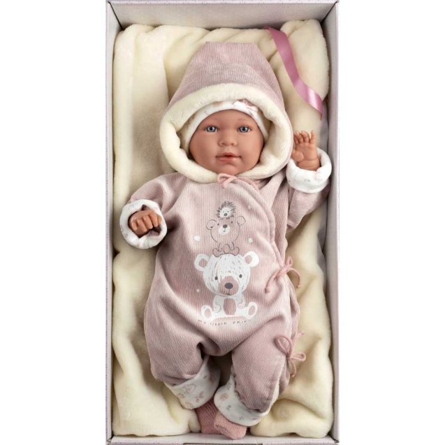Κούκλα Newborn Κορίτσι 40 cm με Φόρμα και Γλυκό...