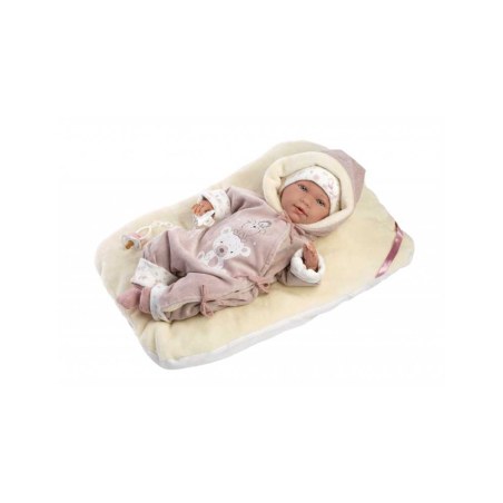 Κούκλα Newborn Κορίτσι 40 cm με Φόρμα και Γλυκό Χαμόγελο Llorens Dolls LIO-74104