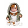 Κούκλα Νεογέννητο Αγόρι 42 cm με Γκρι Ζακέτα Llorens Dolls LIO-84465