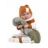 Κούκλα Νεογέννητο Αγόρι 42 cm με Γκρι Ζακέτα Llorens Dolls LIO-84465