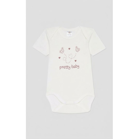 Βρεφικό Κορμάκι με Κοντό Μανίκι Pretty Baby Pretty Baby...