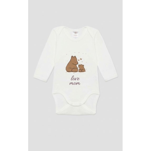Βρεφικό Κορμάκι Μακρυμάνικο Pretty Baby "Love Mom"