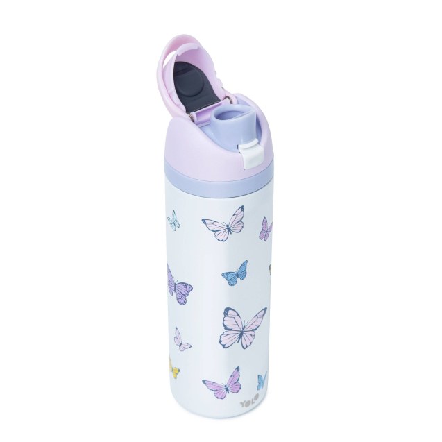 Μεταλλικό Θερμός 2 σε 1 Butterflies YOLO 700ml