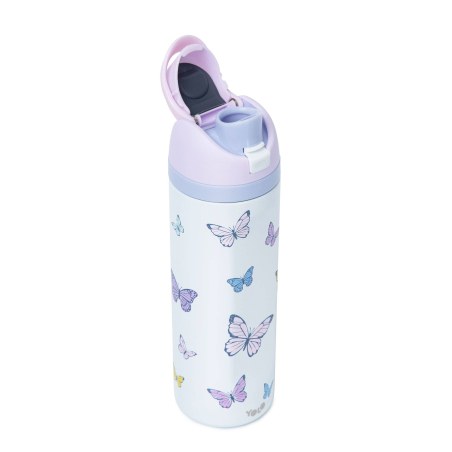 Μεταλλικό Θερμός 2 σε 1 Butterflies YOLO 700ml