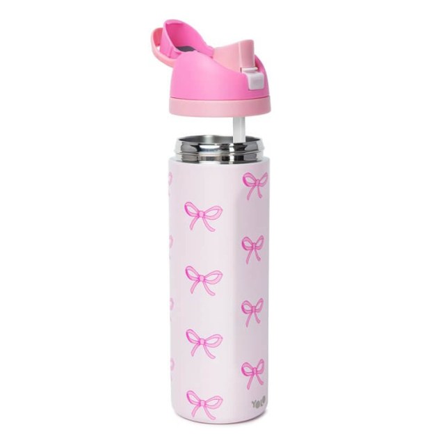 Μεταλλικό Θερμός 2 σε 1 Pink Bow YOLO 700ml