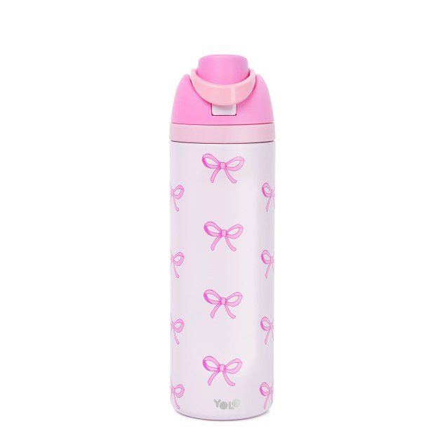 Μεταλλικό Θερμός 2 σε 1 Pink Bow YOLO 700ml