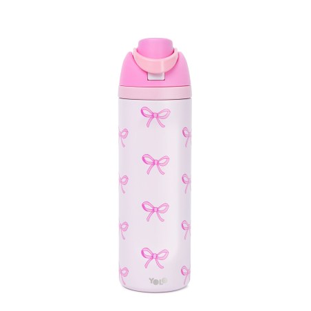 Μεταλλικό Θερμός 2 σε 1 Pink Bow YOLO 700ml