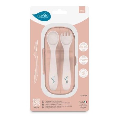 Μαχαιροπήρουνα Ταξιδιού με Θήκη Easy Eating 8477 Nuvita NU-PPPL0209 ENGLISH ROSE